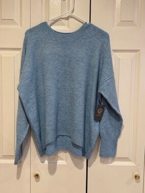 Vince Camuto Dusty Blue Lightweight Crewneck Sweater